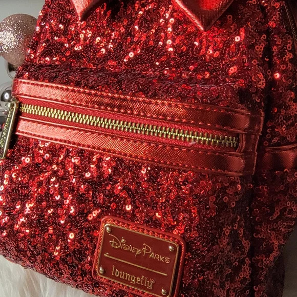 Loungefly Red Sequin Disney backpack Brand new
